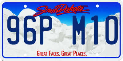 SD license plate 96PM10