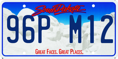 SD license plate 96PM12