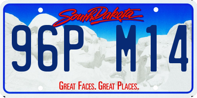 SD license plate 96PM14