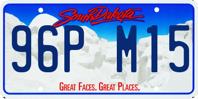 SD license plate 96PM15