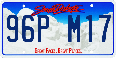 SD license plate 96PM17