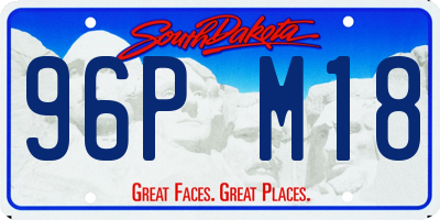 SD license plate 96PM18