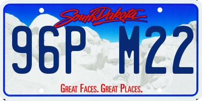 SD license plate 96PM22