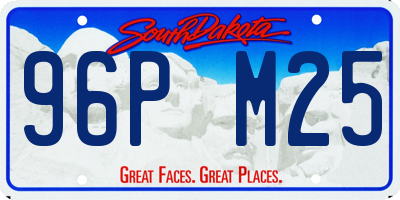 SD license plate 96PM25