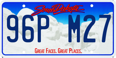 SD license plate 96PM27