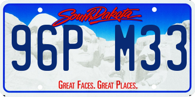 SD license plate 96PM33