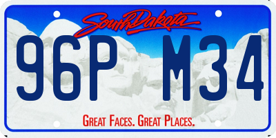 SD license plate 96PM34