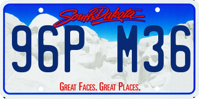 SD license plate 96PM36