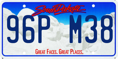 SD license plate 96PM38