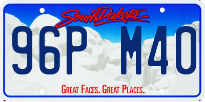 SD license plate 96PM40