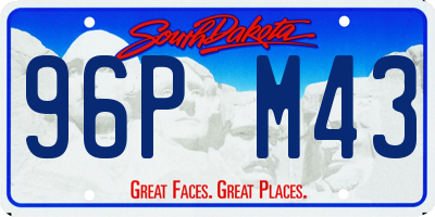 SD license plate 96PM43