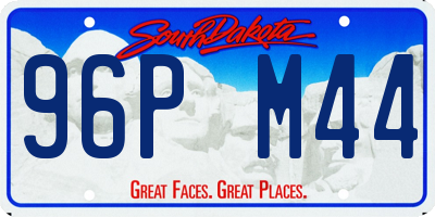 SD license plate 96PM44