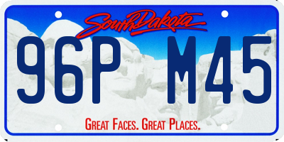 SD license plate 96PM45