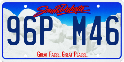 SD license plate 96PM46