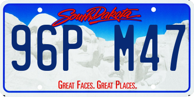 SD license plate 96PM47