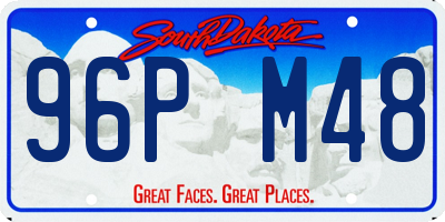 SD license plate 96PM48