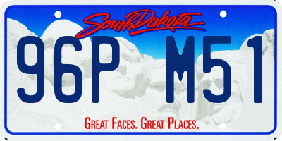 SD license plate 96PM51