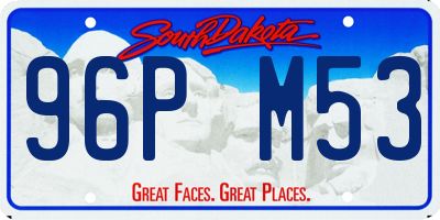 SD license plate 96PM53