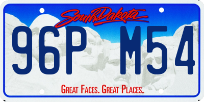 SD license plate 96PM54