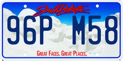 SD license plate 96PM58