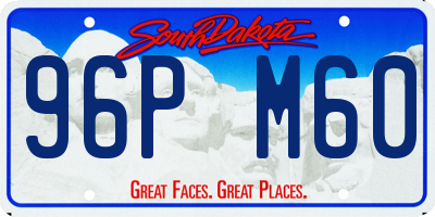 SD license plate 96PM60