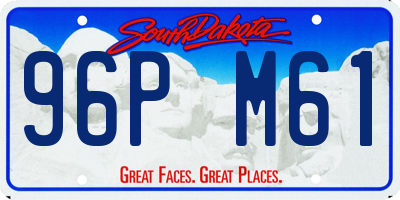 SD license plate 96PM61