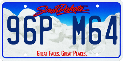 SD license plate 96PM64