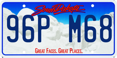 SD license plate 96PM68