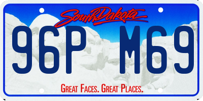 SD license plate 96PM69