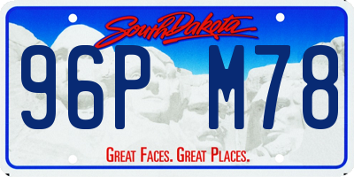 SD license plate 96PM78