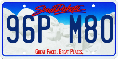 SD license plate 96PM80