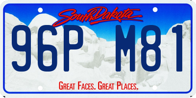 SD license plate 96PM81