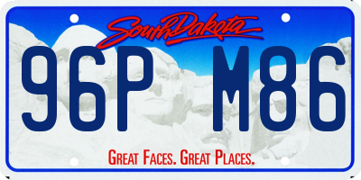 SD license plate 96PM86