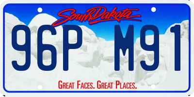 SD license plate 96PM91