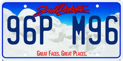 SD license plate 96PM96