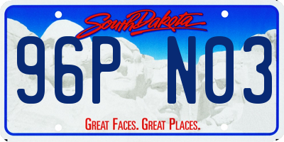 SD license plate 96PN03