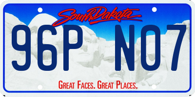 SD license plate 96PN07