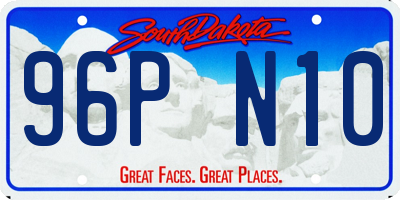 SD license plate 96PN10