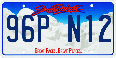 SD license plate 96PN12