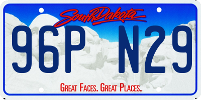 SD license plate 96PN29