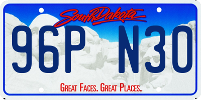 SD license plate 96PN30