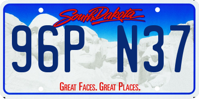 SD license plate 96PN37