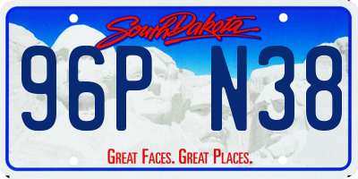 SD license plate 96PN38