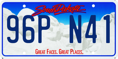 SD license plate 96PN41