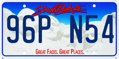 SD license plate 96PN54