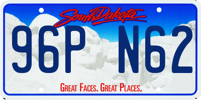 SD license plate 96PN62
