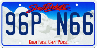 SD license plate 96PN66