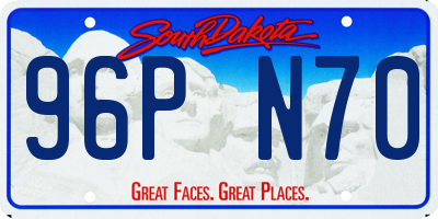 SD license plate 96PN70