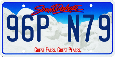 SD license plate 96PN79