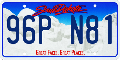 SD license plate 96PN81